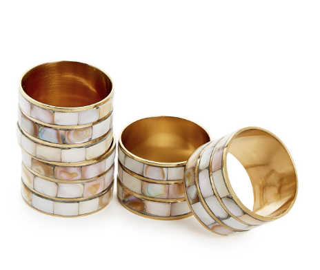 Mother of Pearl Napkin Ring Holders