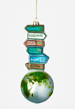 National Parks Glass Ornament