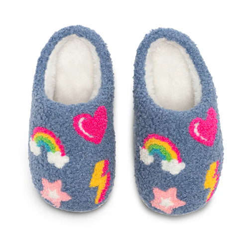 Girls Denim Patch Slipper