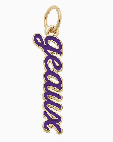 Geaux Enamel Script Charm