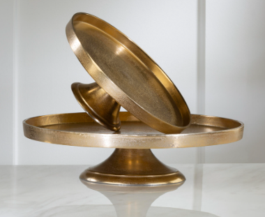 Round Gold Pedestal Stands