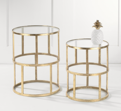 Round Gold Accent Table