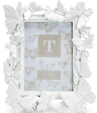 White Butterfly 5x7 Photo Frame