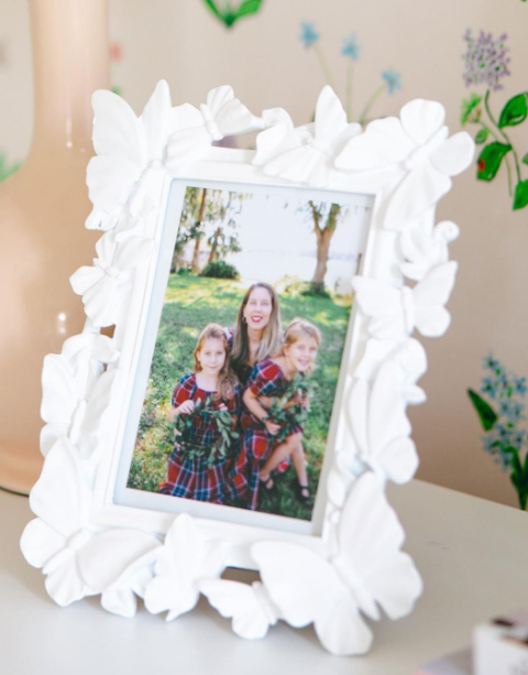 White Butterfly 5x7 Photo Frame