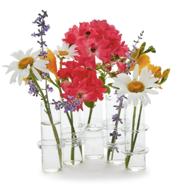 Set of 5 Hinged Tube Flower Vases