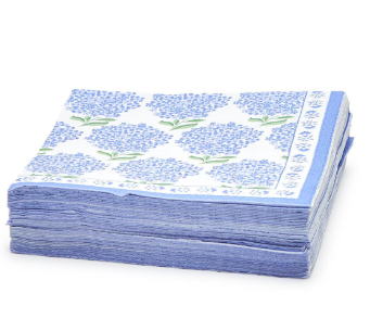 Hydrangea 3-Ply Paper Cocktail Napkin