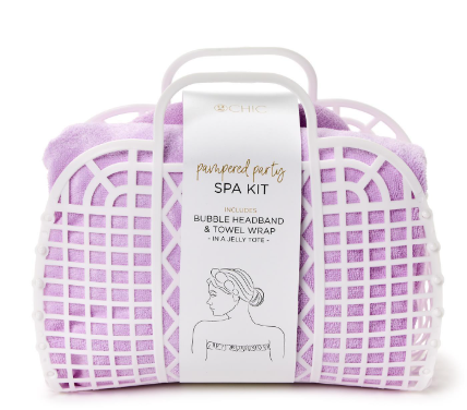 Spa Time Headband and Snap Closure Wrap Towel