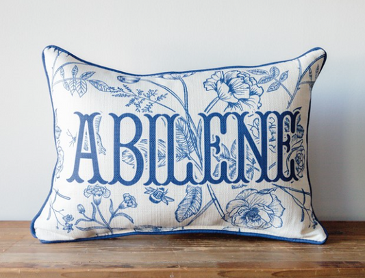 Blue Victorian Customizable Pillow