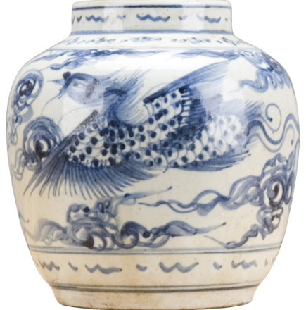 Blue & White Phoenix Vase