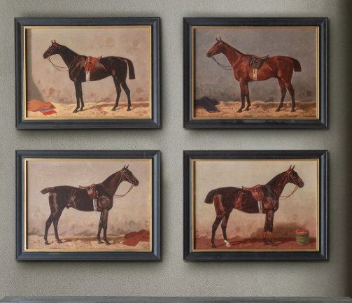 English Riding Horses Framed Print, 4 Assorted Styles