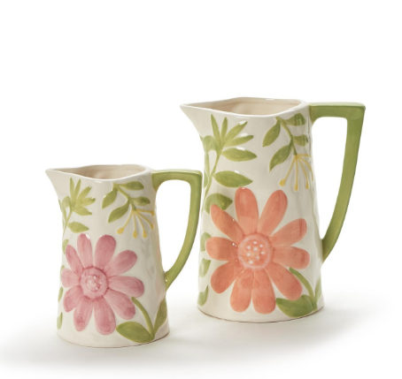 Hand-Painted Floral Relief Design Vase