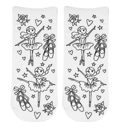 Ballerina Coloring Socks