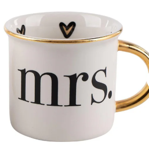 Gold Mr. & Mrs. Mug