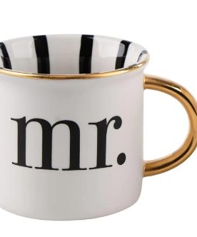 Gold Mr. & Mrs. Mug