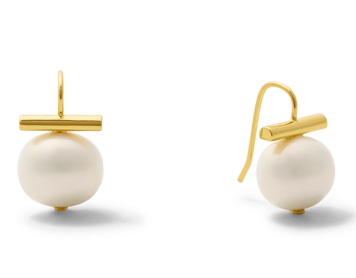 Medium Pebble Pearl Earring