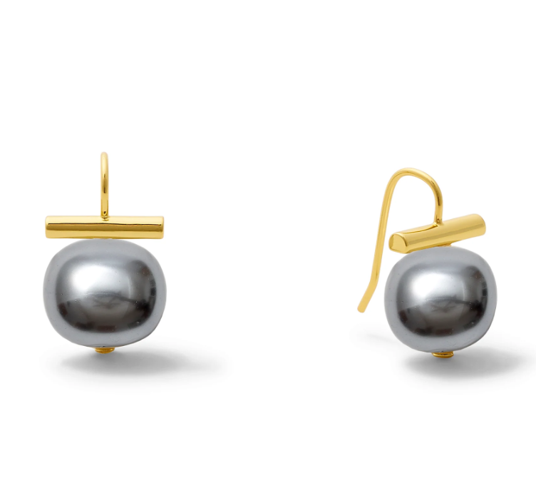 Medium Pebble Pearl Earring