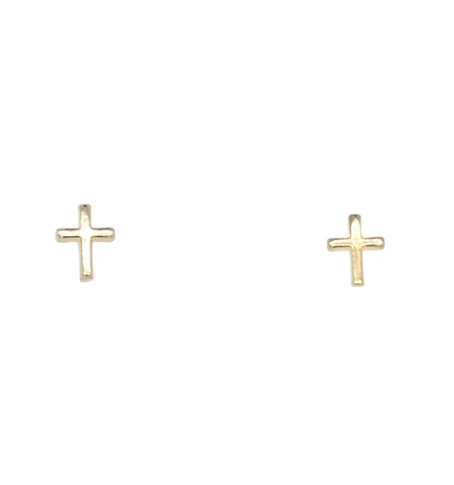 Gold Cross Earrings