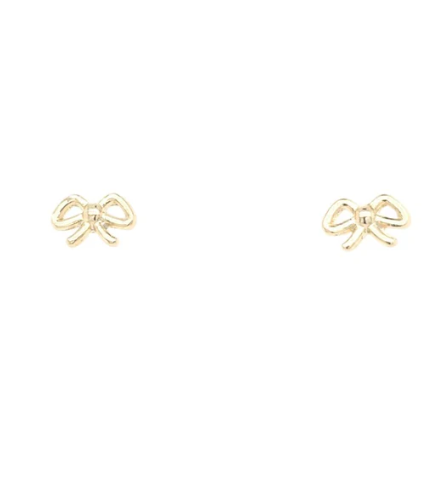 Gold Bow Earrings