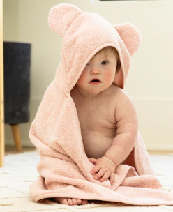 Hooded Towel + Wash Mitt Set Blush