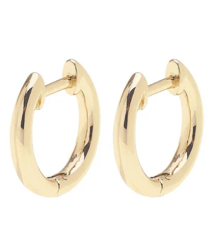 Michelle Classic Huggie Hoop Earring Shiny Gold