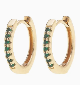 Remi Pave Huggie Hoop Earrings