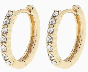 Remi Pave Huggie Hoop Earrings