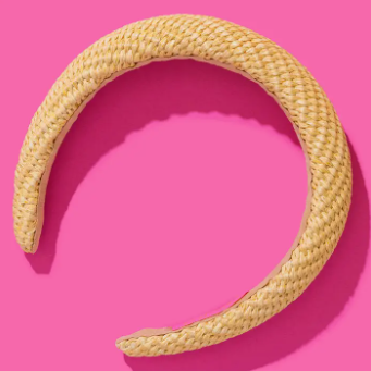 Padded Headband - Rattan - Natural Weave