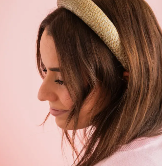 Padded Headband - Rattan - Gold + Silver Weave