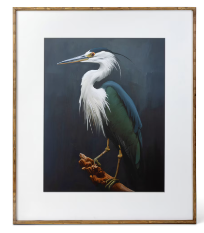 Birds of a Feather Framed Heron Wall Art