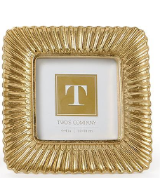 Sculpted Scalloped Plume Gold Photo Frames