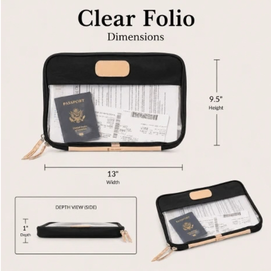Jon Hart Clear Folio | Available in Multiple Colors
