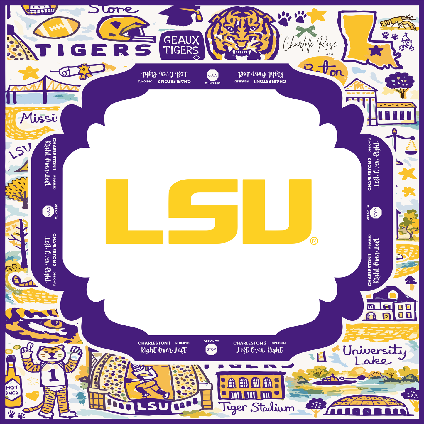 LSU Mahjong Mat