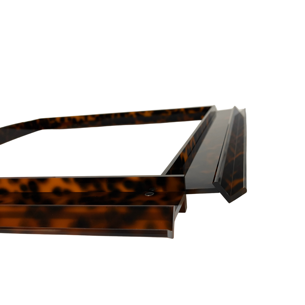 Handmade Tortoise Shell Acrylic Mahjong Racks and Pushers Set of 4
