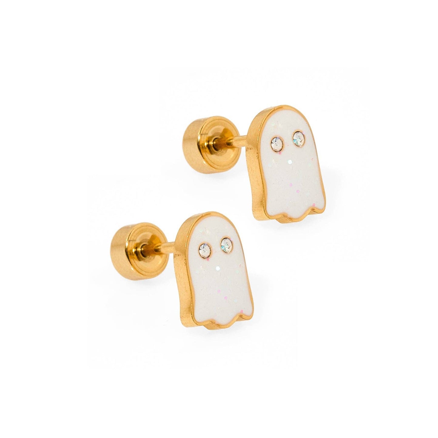 Screwback Stud Earrings - Ghost
