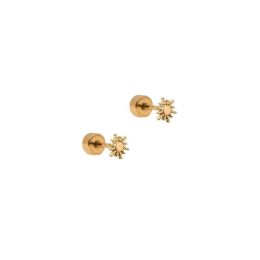 Screwback Stud Earrings - Sunshine Gold