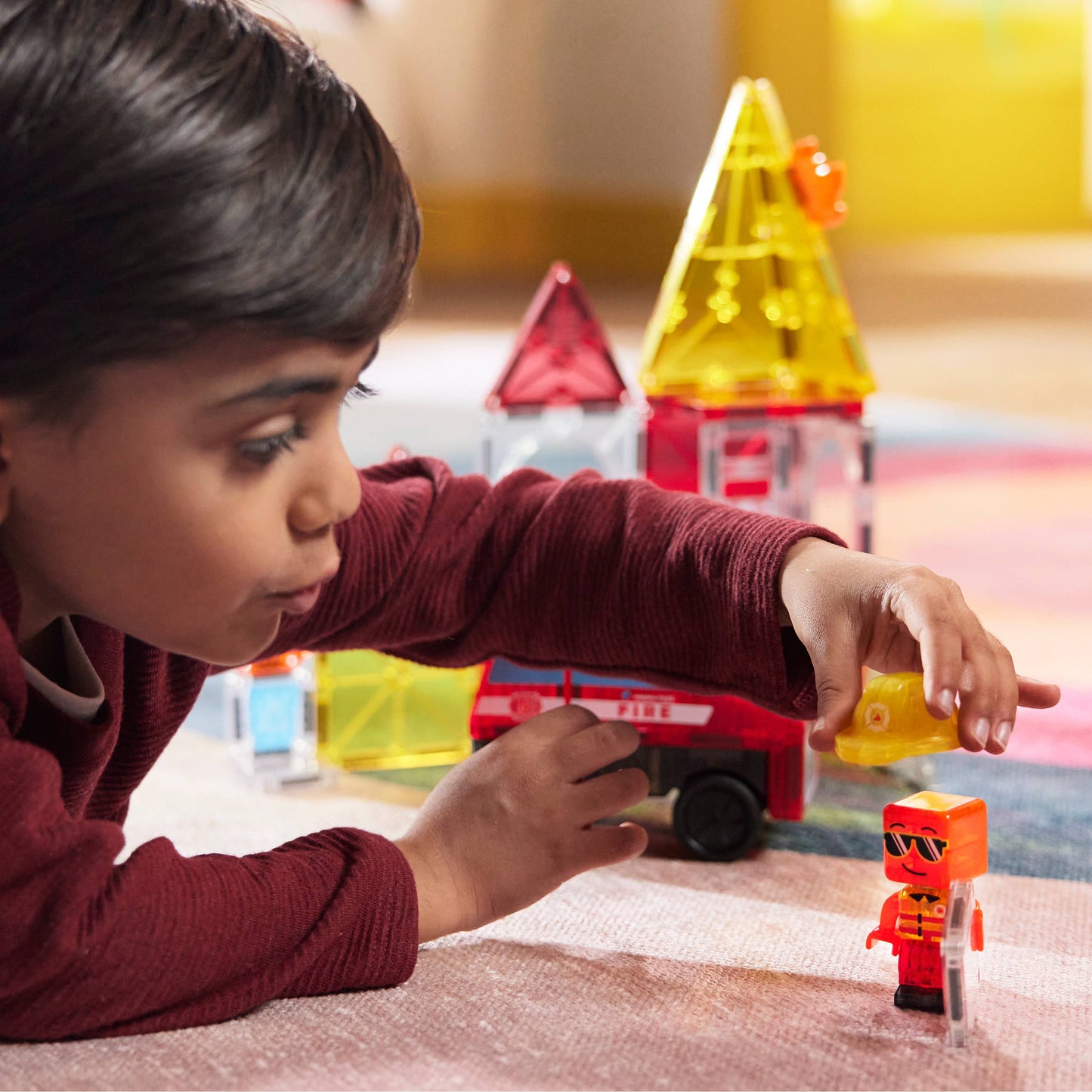 Magnetic Tiles Fire Rescue 27-Piece Set