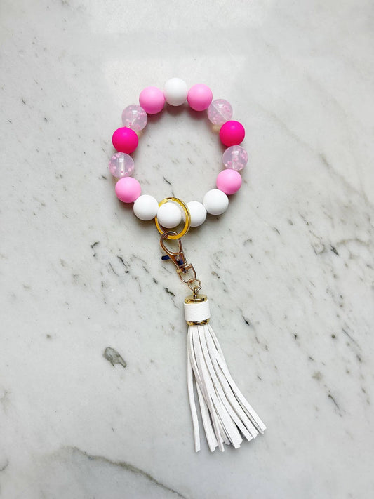 Pink Pop Wristband Keychain