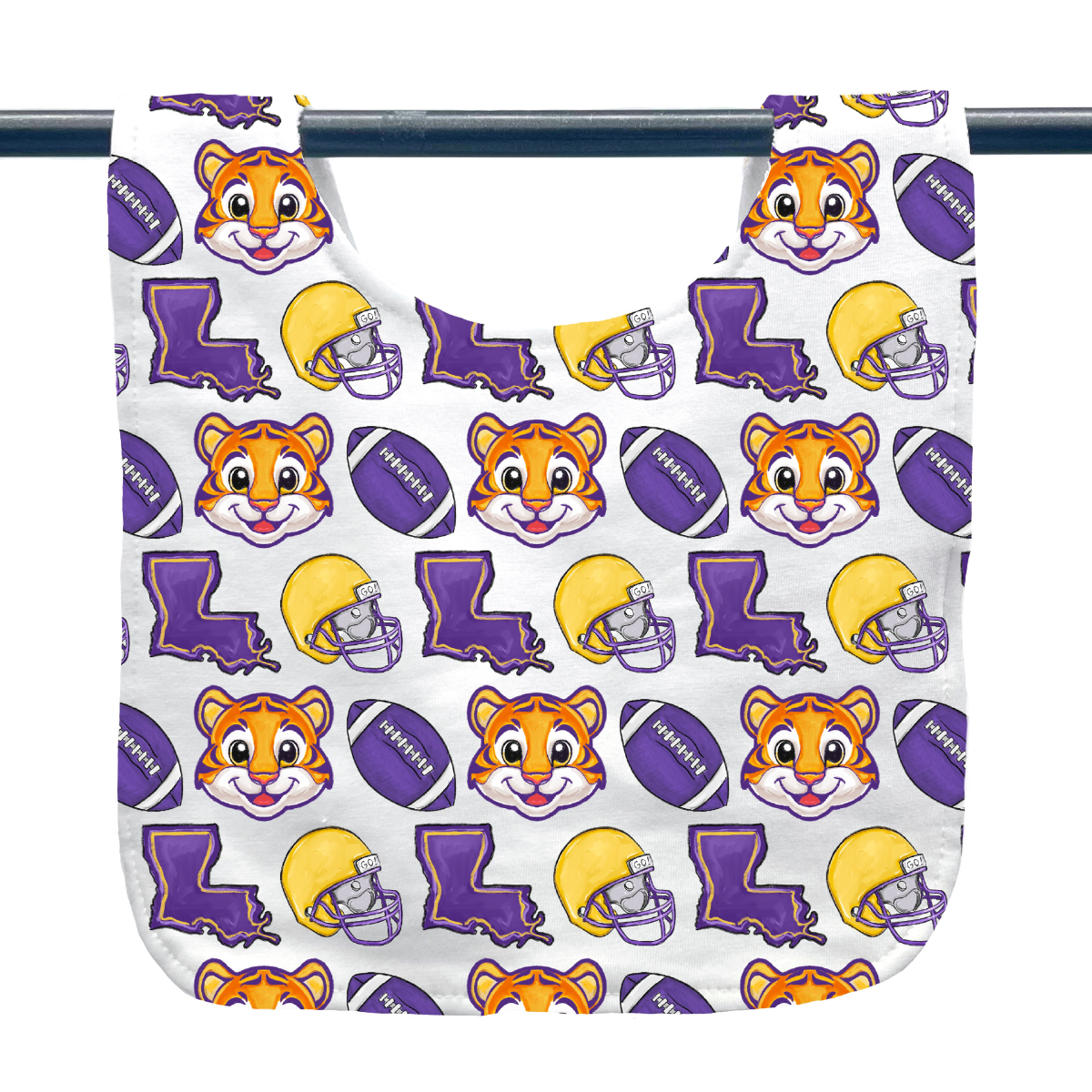 Baby Tiger Football Baby Bib