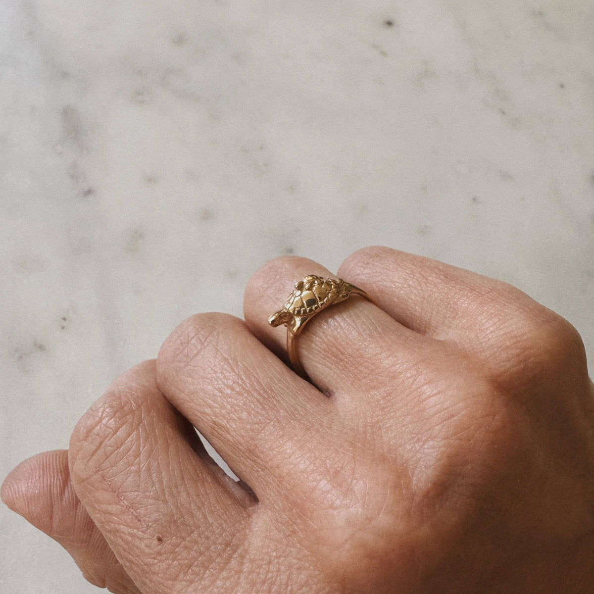 MOM AND BABY TURTLE RING
