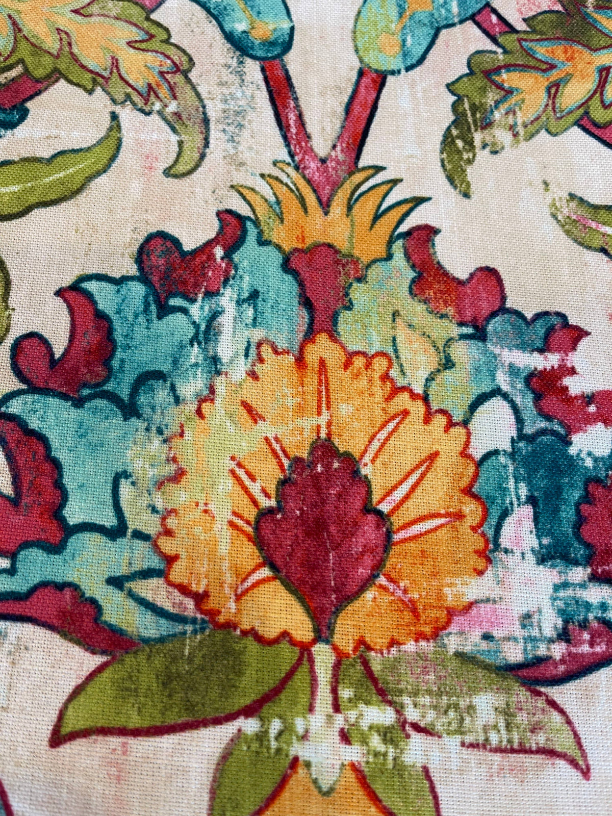 Abby June Botanical Pillow with Feather Insert