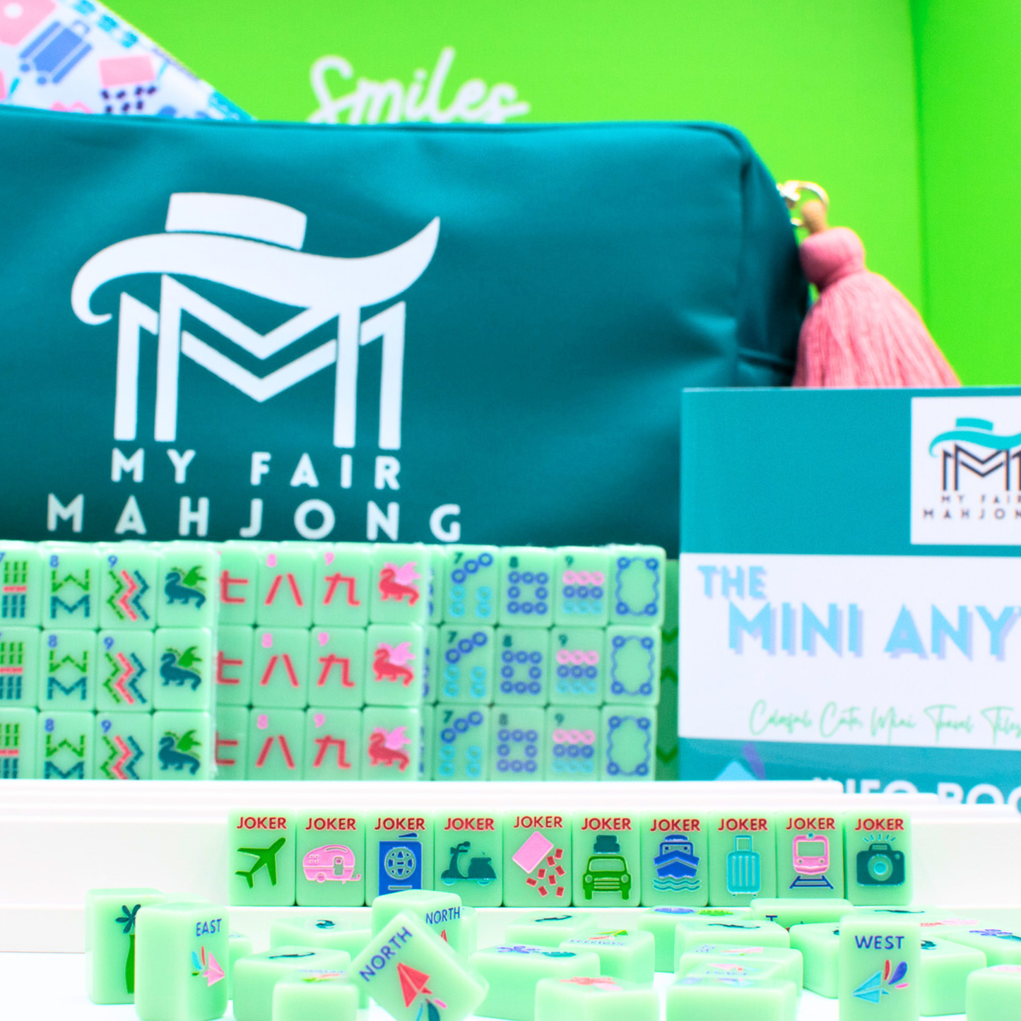 MINI TRAVEL MAHJONG  |  Mini Anywhere Series  |  Green.