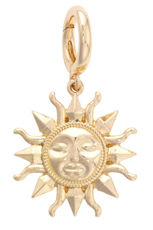 Tuscan Sun Pendant Charm in Shiny Gold