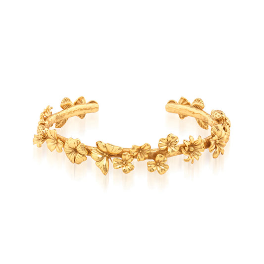 Meadow Flowers Petite Cuff - Gold