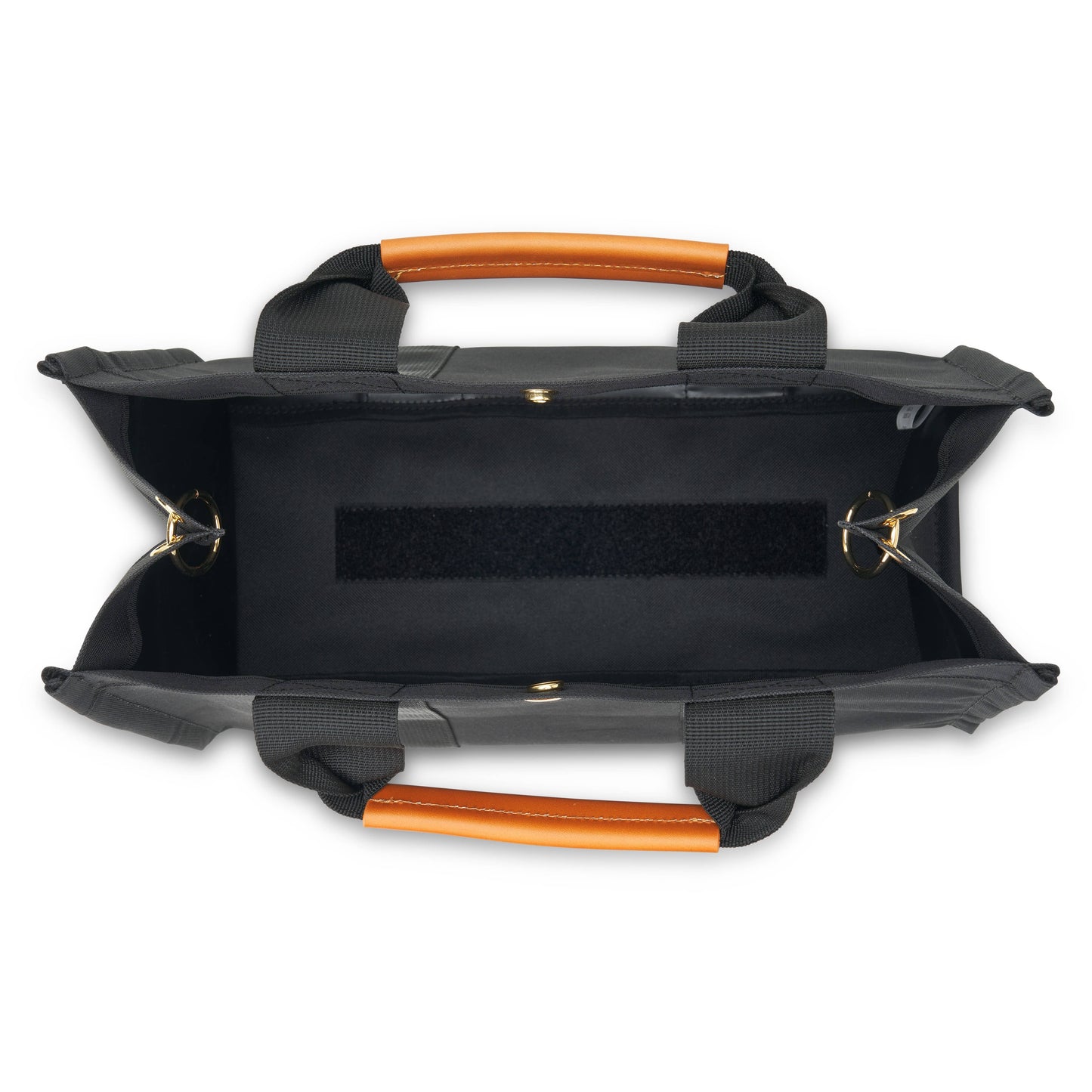 "Kylie" Jet Nylon Tote with Leather Accents