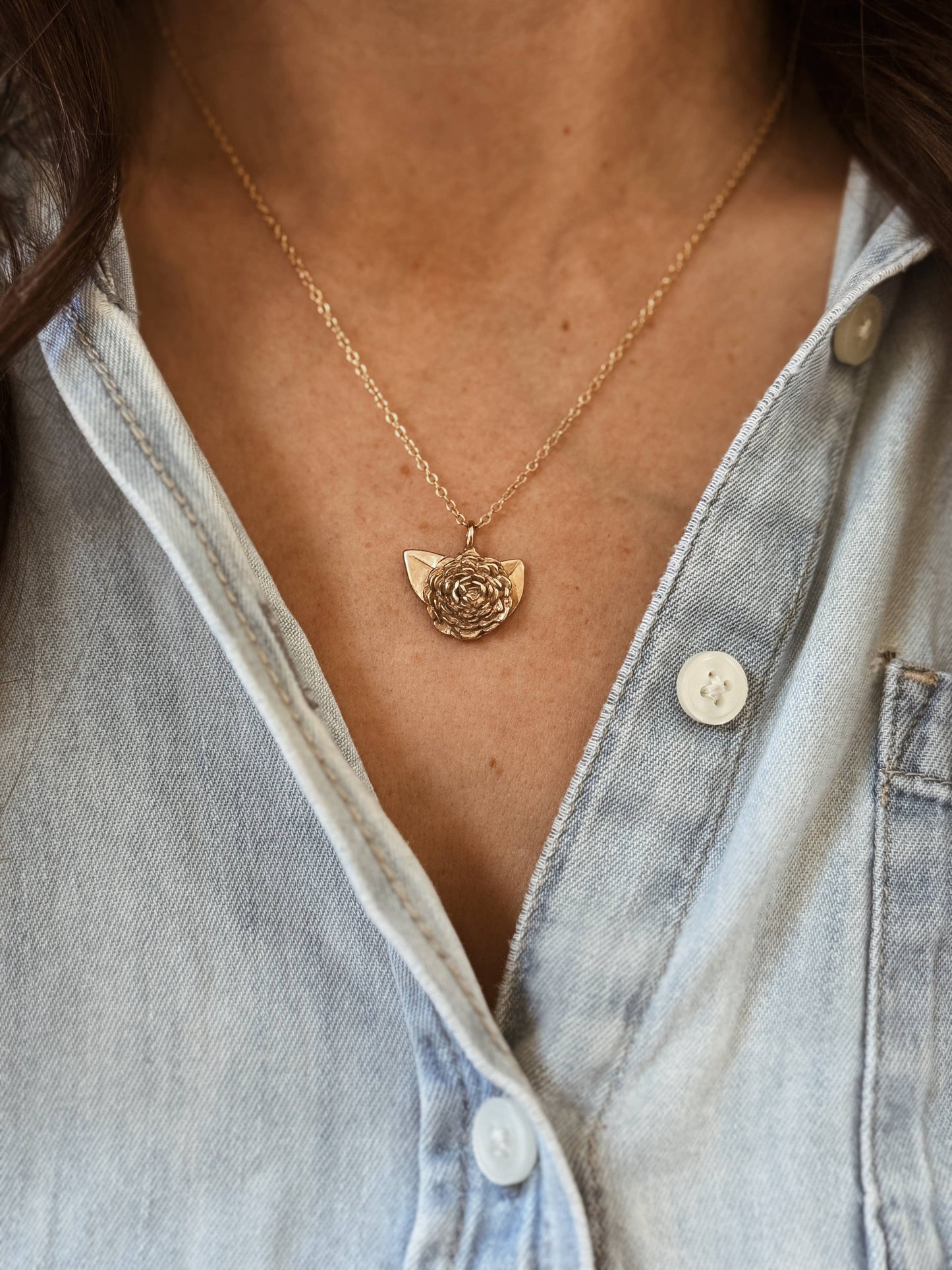 Large Camellia Pendant