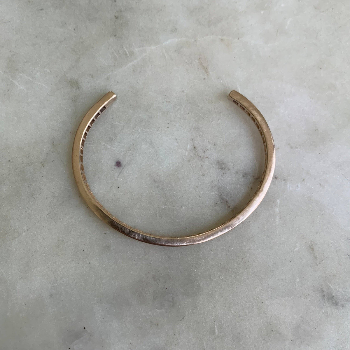 GRID CUFF — 1 ROW: BRONZE / SMALL