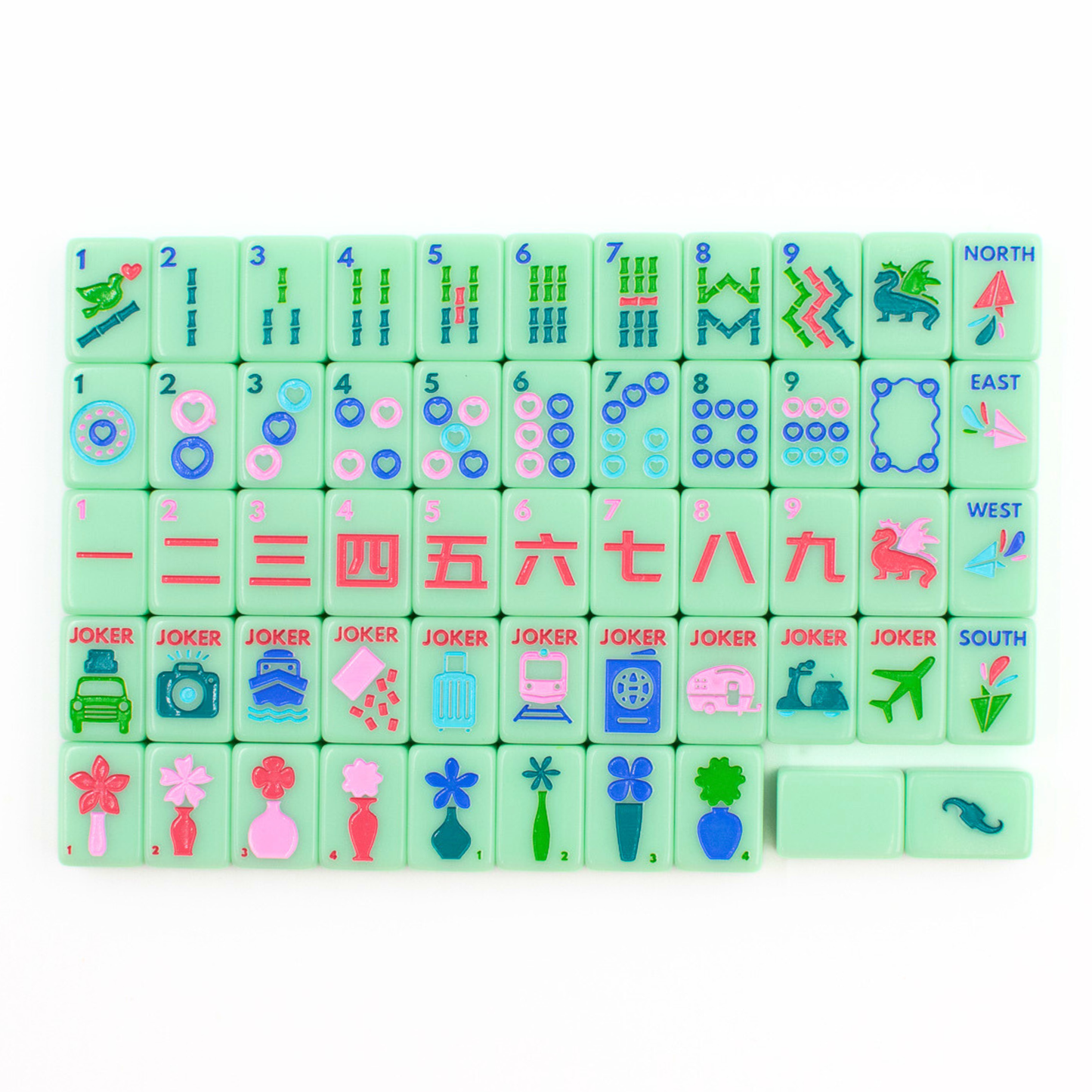 MINI TRAVEL MAHJONG  |  Mini Anywhere Series  |  Green.