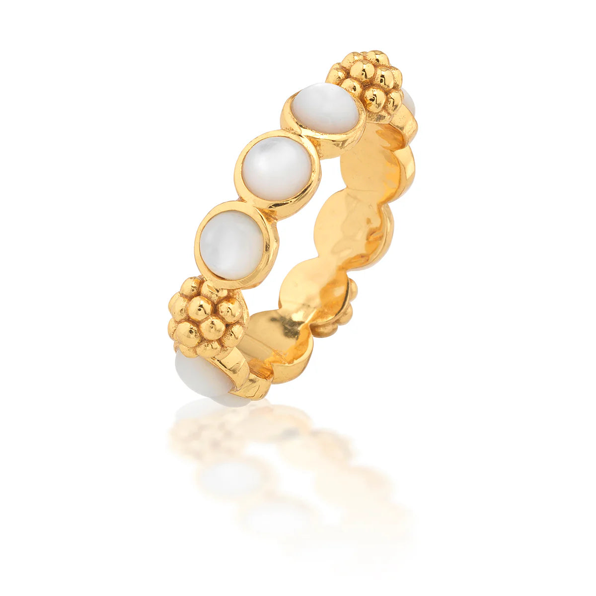Berry Gem Ring - Pearl White Size 6