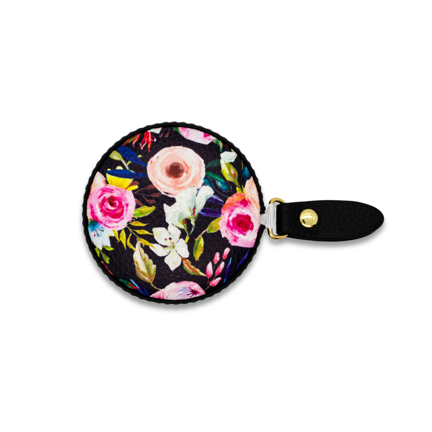 Floral on Black Measuring Tape