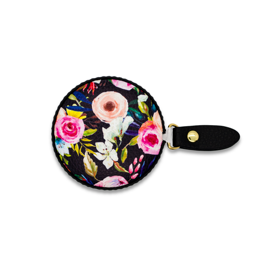 Floral on Black Measuring Tape
